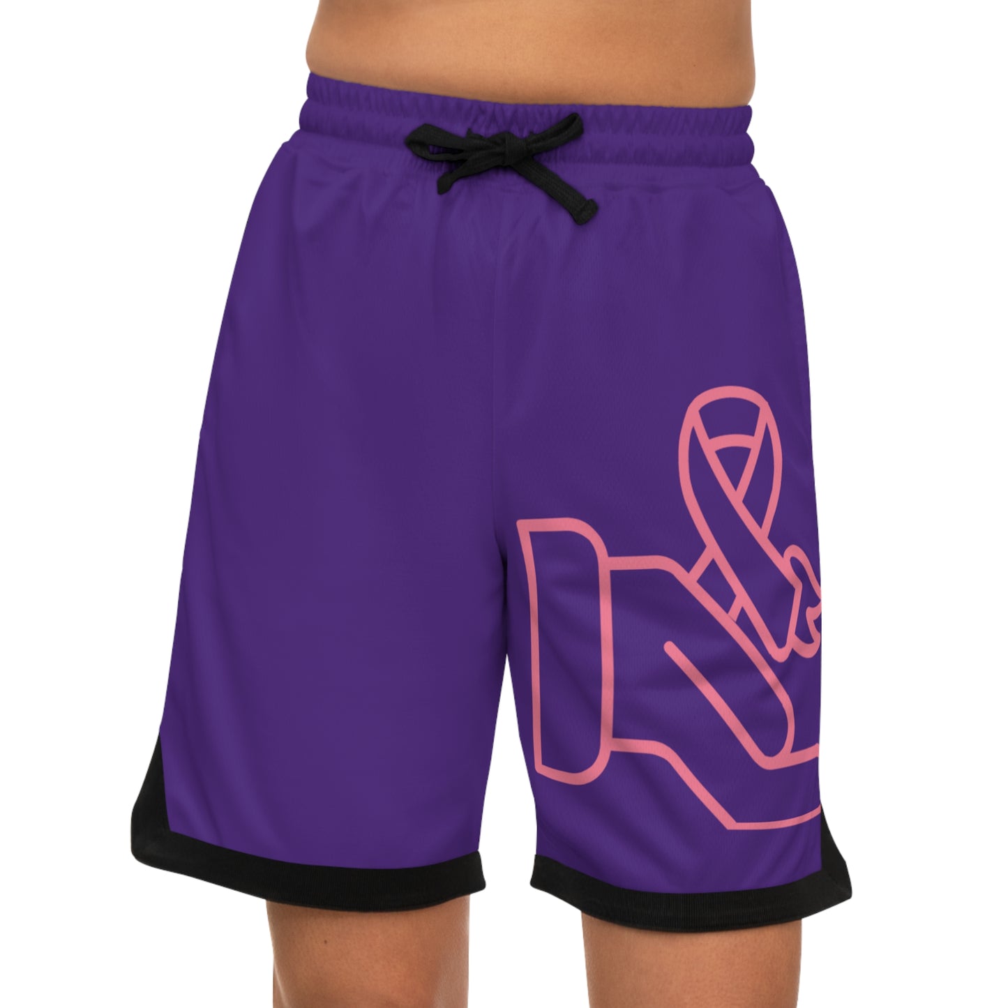 Basketball Rib Shorts: Fight Cancer Purple