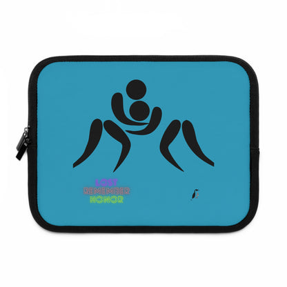 Laptop Sleeve: Wrestling Turquoise