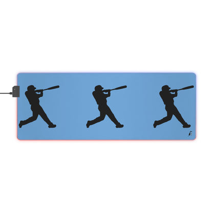 LED Gaming Mouse Pad: Baseball Lite Blue