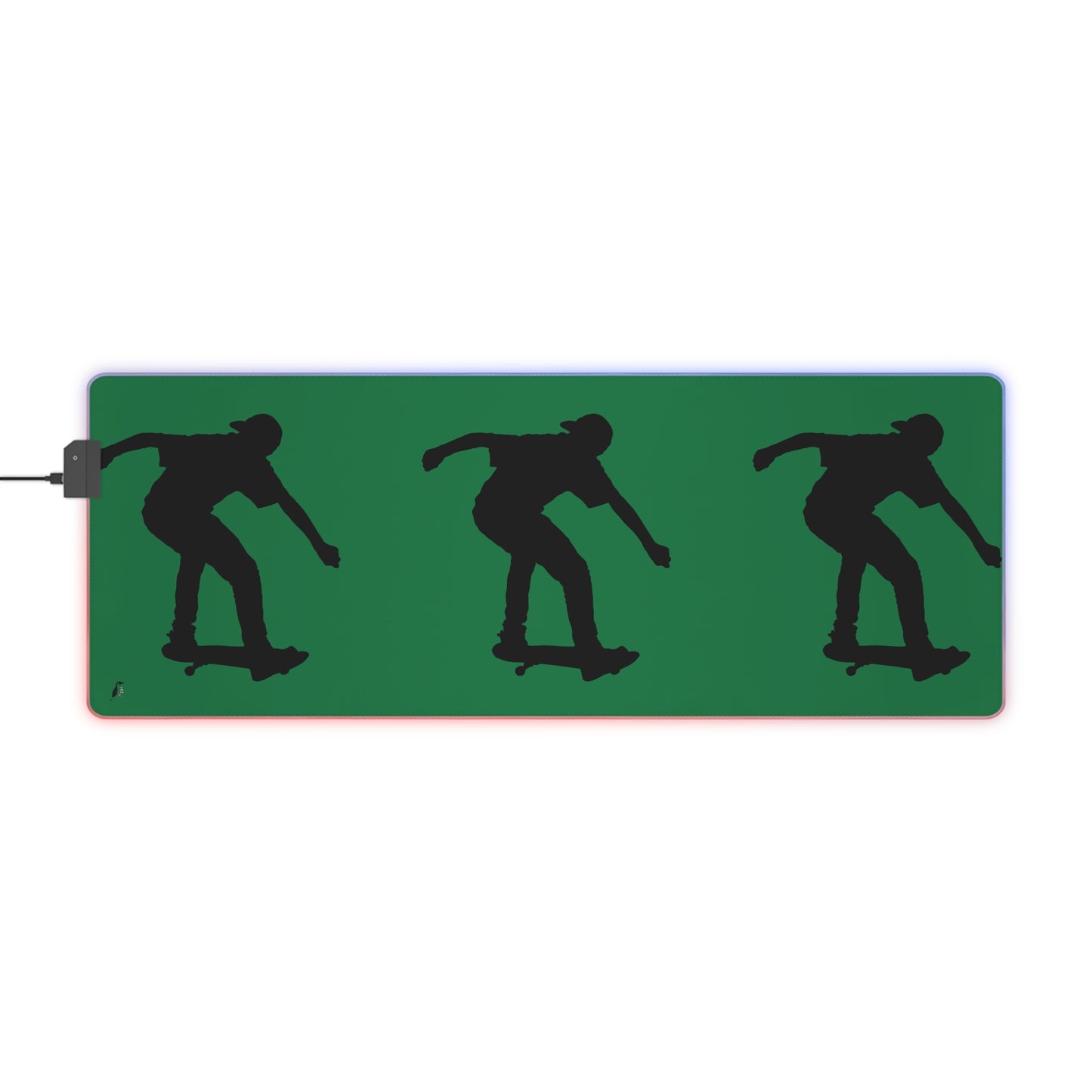 LED Gaming Mouse Pad: Skateboarding Dark Green