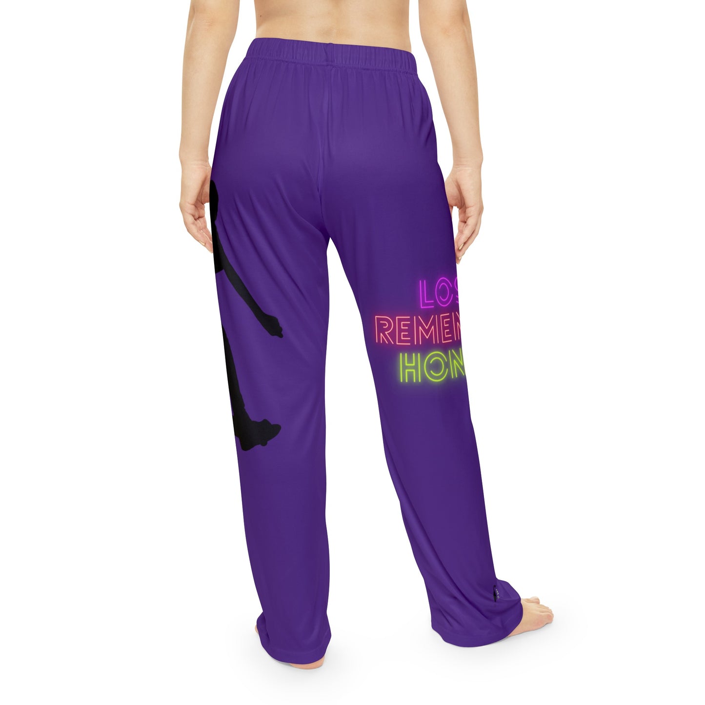 Pambabaeng Pajama Pants: Skateboarding Purple 