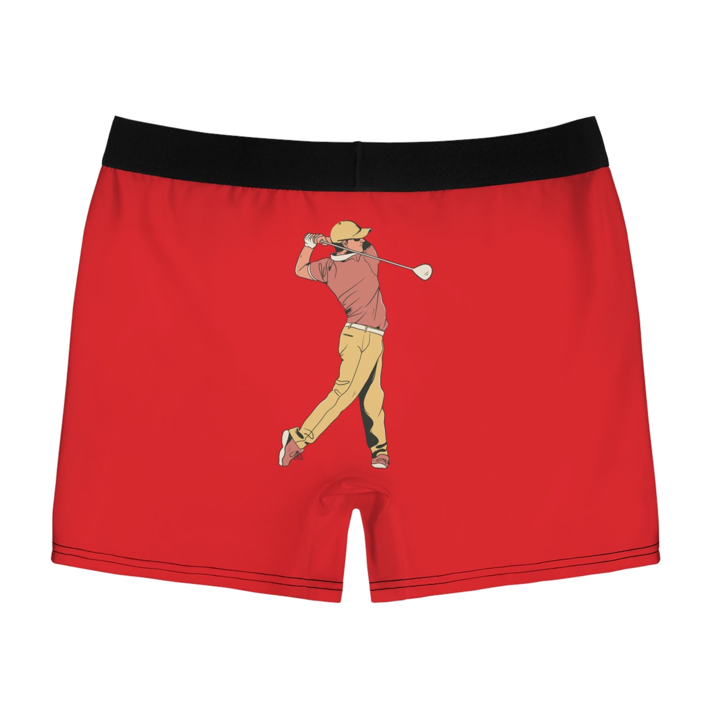 Men's Boxer Briefs: Golf Red