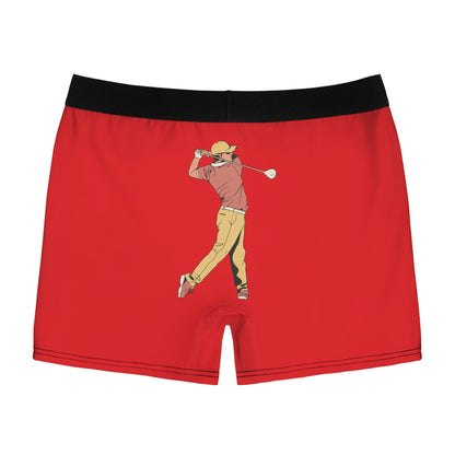 Men's Boxer Briefs: Golf Red