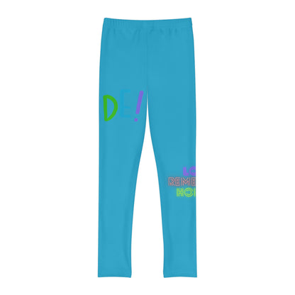 Youth Full-Length Leggings: LGBTQ Pride Turquoise