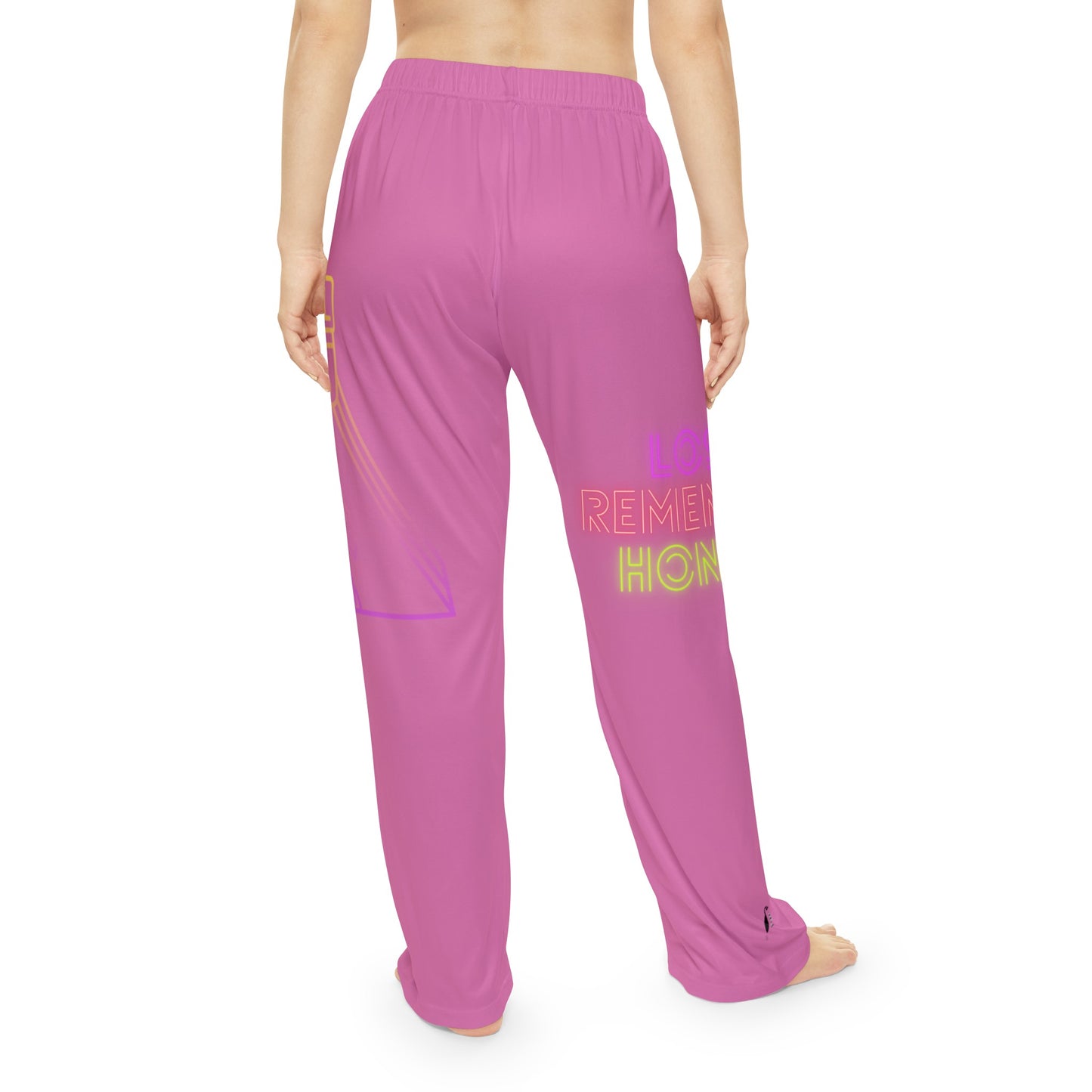 Women's Pajama Pants: Bowling Lite Pink