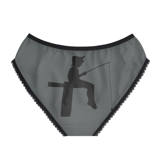 Women's Briefs: Fishing Dark Grey