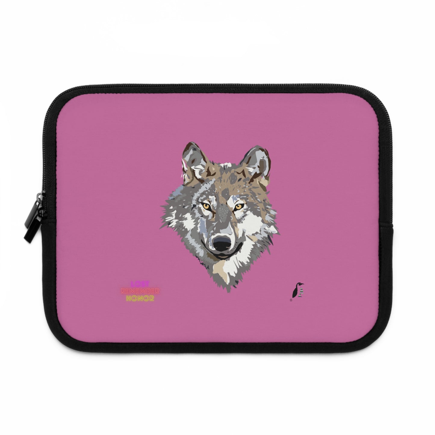 Laptop Sleeve: Wolves Lite Pink