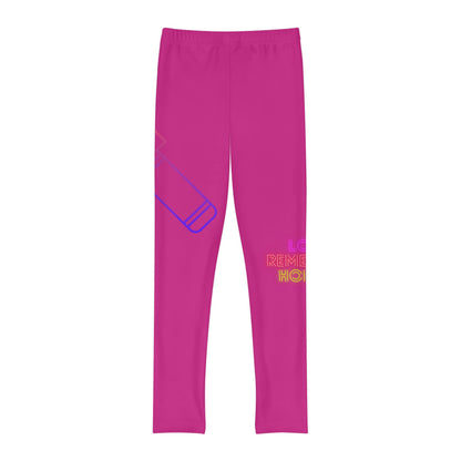 Youth Full-Length Leggings: Music Pink