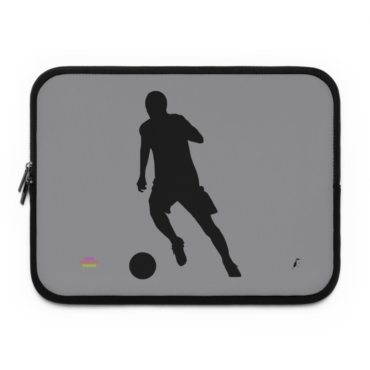 Laptop Sleeve: Soccer Grey