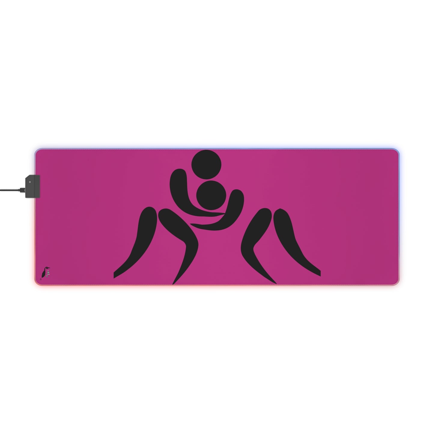 LED Gaming Mouse Pad: Wrestling Pink