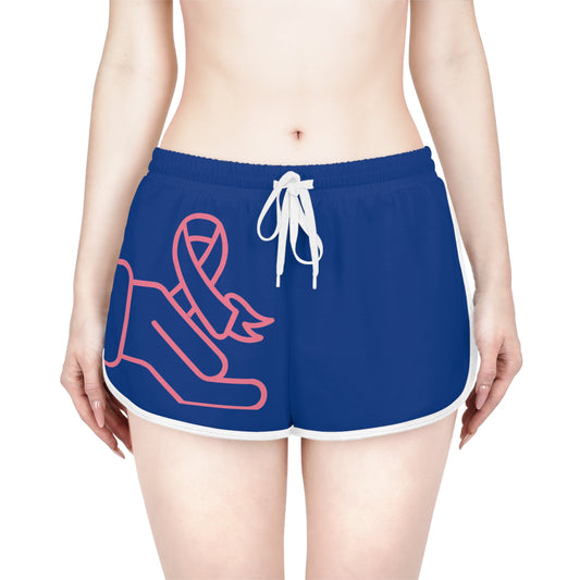 Women's Relaxed Shorts: Fight Cancer Dark Blue