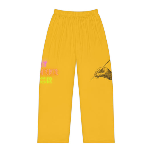 Women's Pajama Pants: Writing Yellow