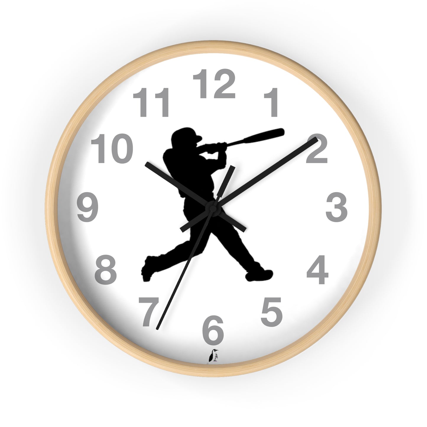 Wall clock: Baseball Grey