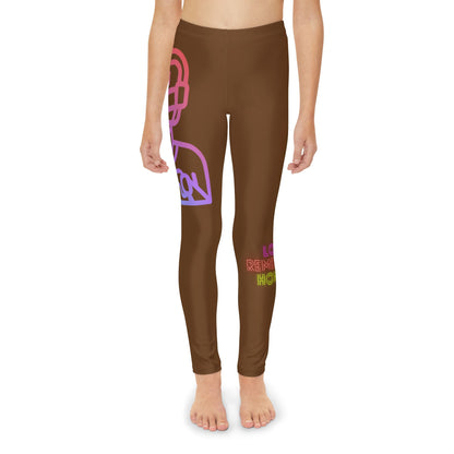 Youth Full-Length Leggings: Gaming Brown