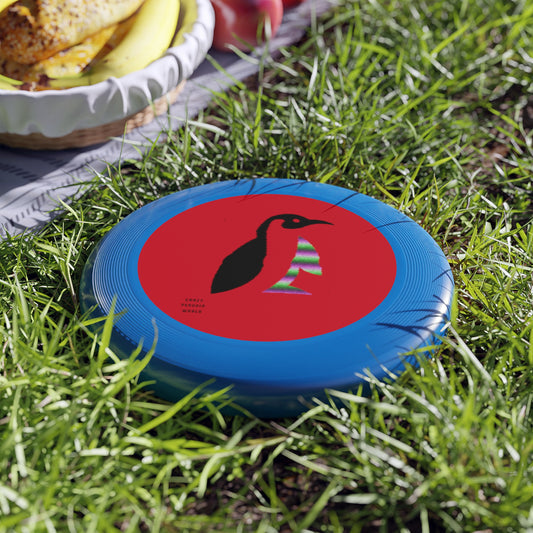 Frisbee: Crazy Penguin World Logo Dark Red
