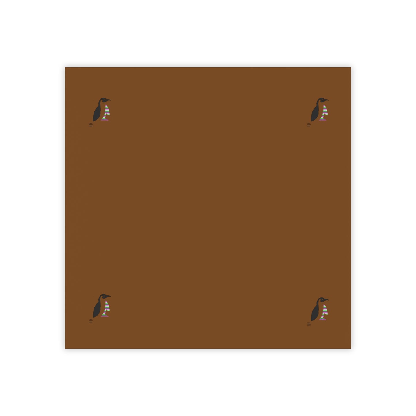 Post-it® Note Pads: Crazy Penguin World Logo Brown