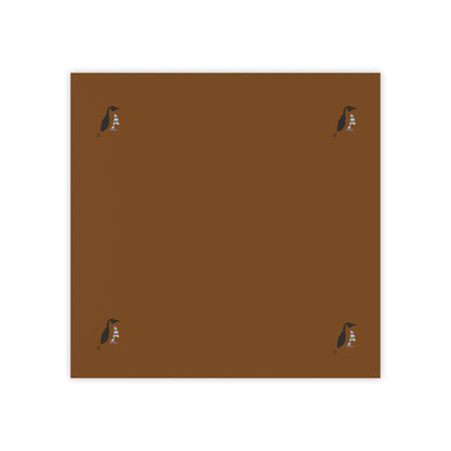 Post-it® Note Pads: Crazy Penguin World Logo Brown