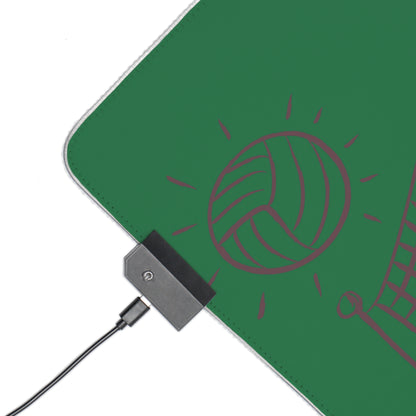 LED Gaming Mouse Pad: Volleyball Dark Green