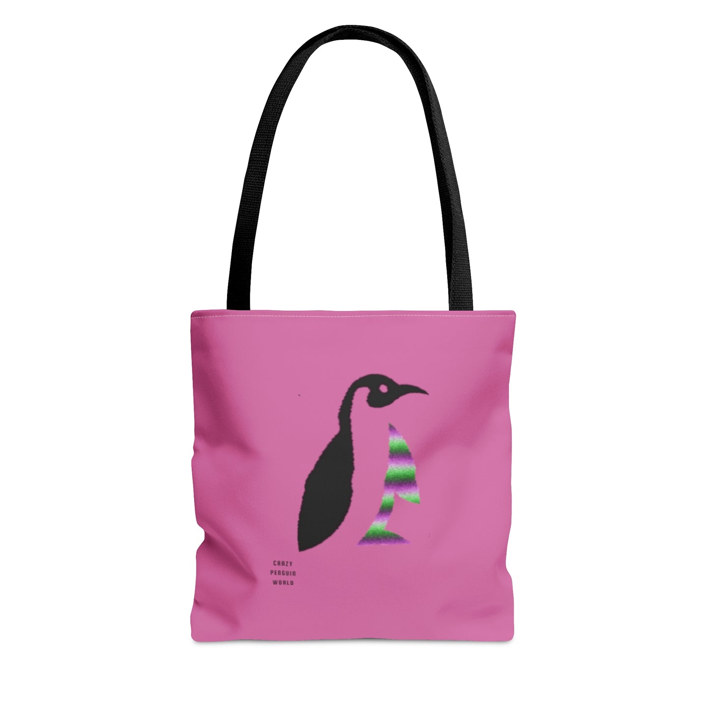 Tote Bag: Crazy Penguin World Logo Lite Pink