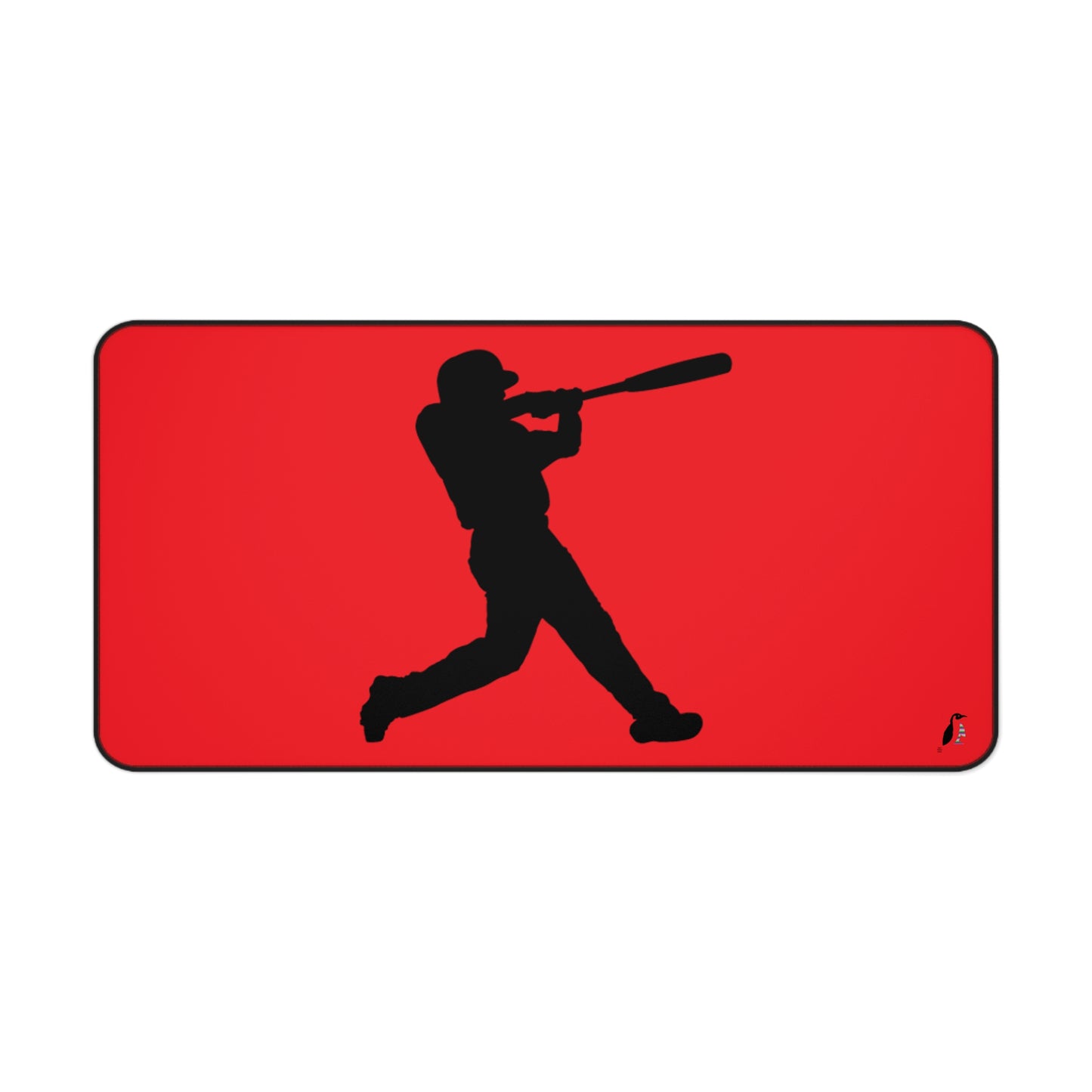 Desk Mat: Baseball Red