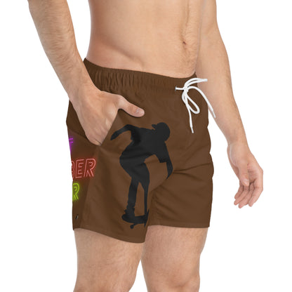 Swim Trunks: Skateboarding Brown