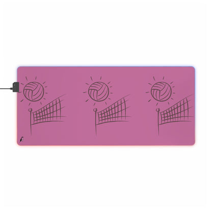 LED Gaming Mouse Pad: Volleyball Lite Pink