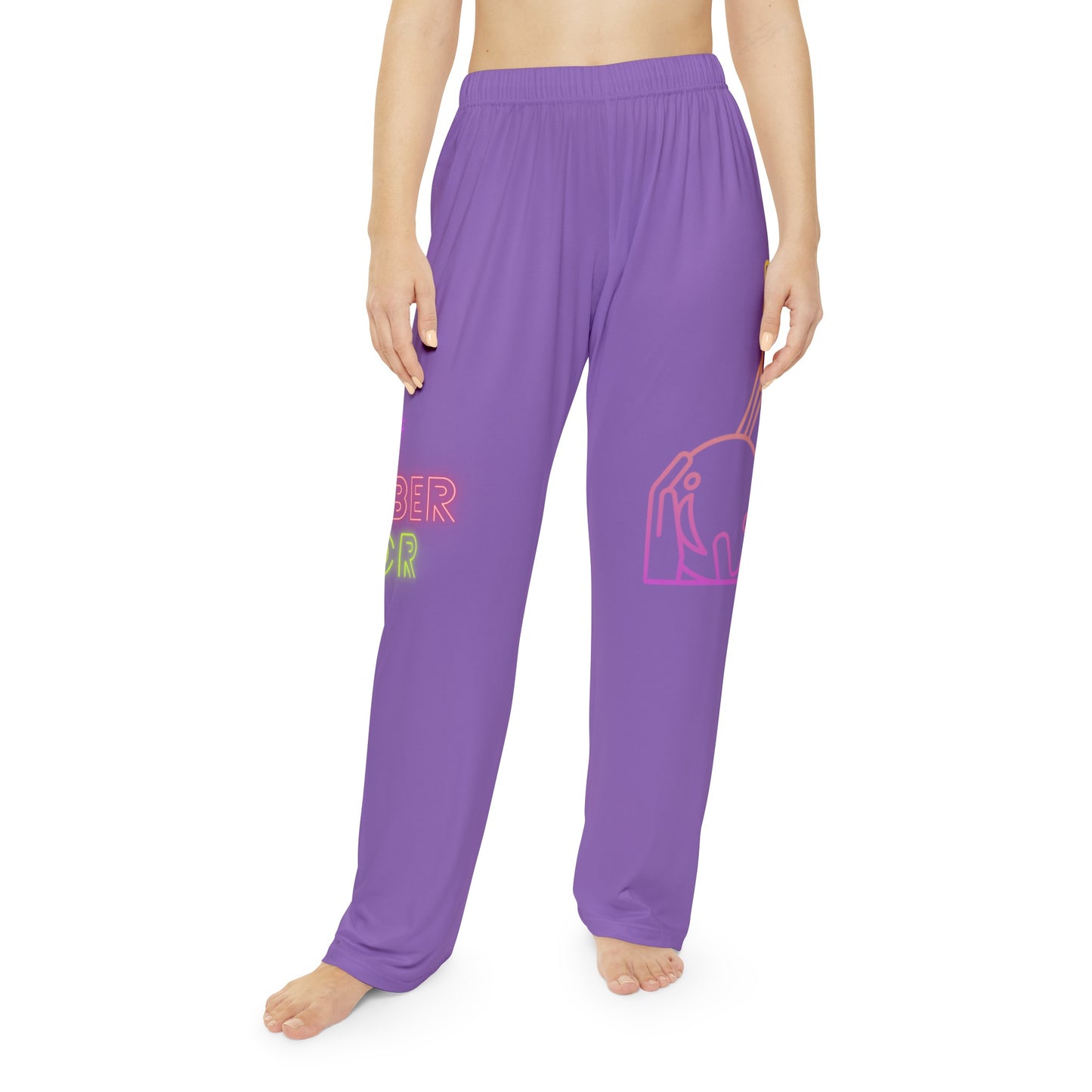 Women's Pajama Pants: Bowling Lite Purple