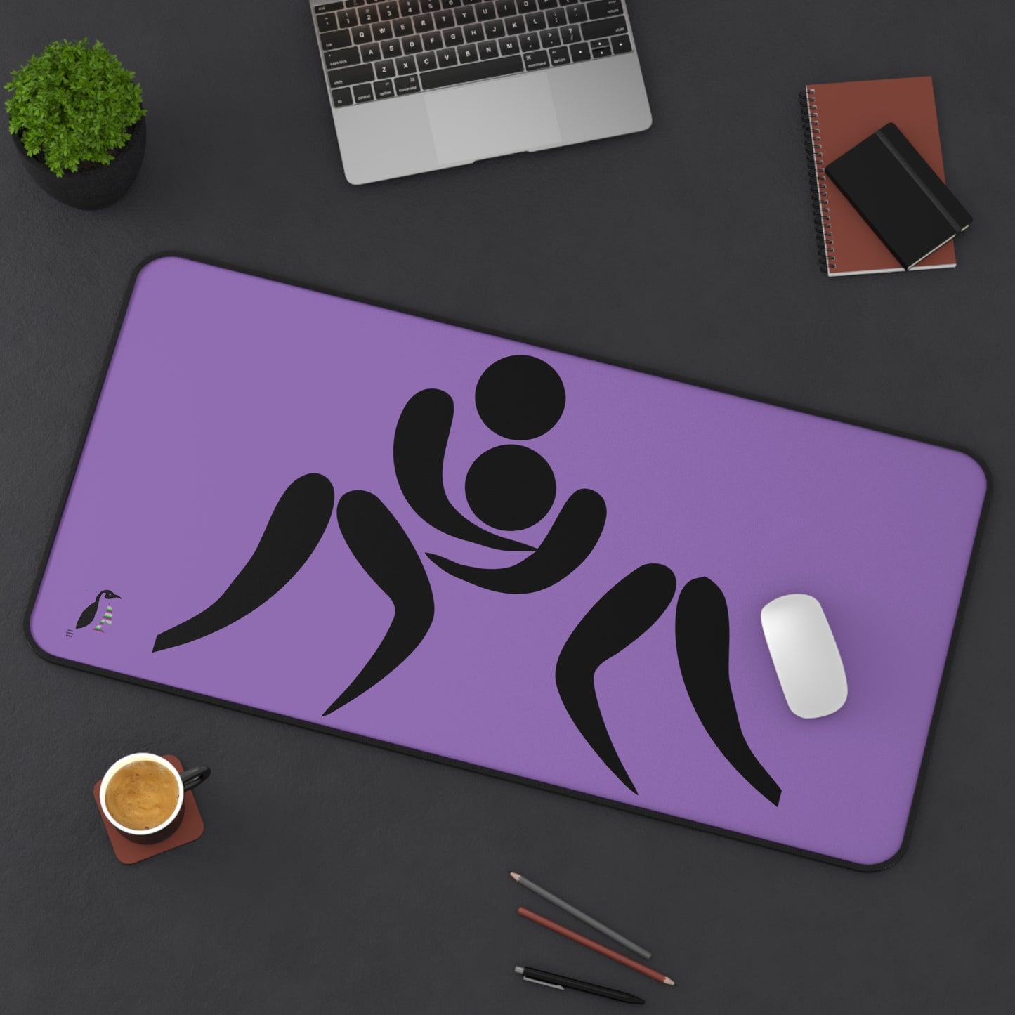 Desk Mat: Wrestling Lite Purple