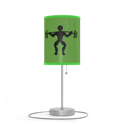 Lamp on a Stand, US|CA plug: Weightlifting Green