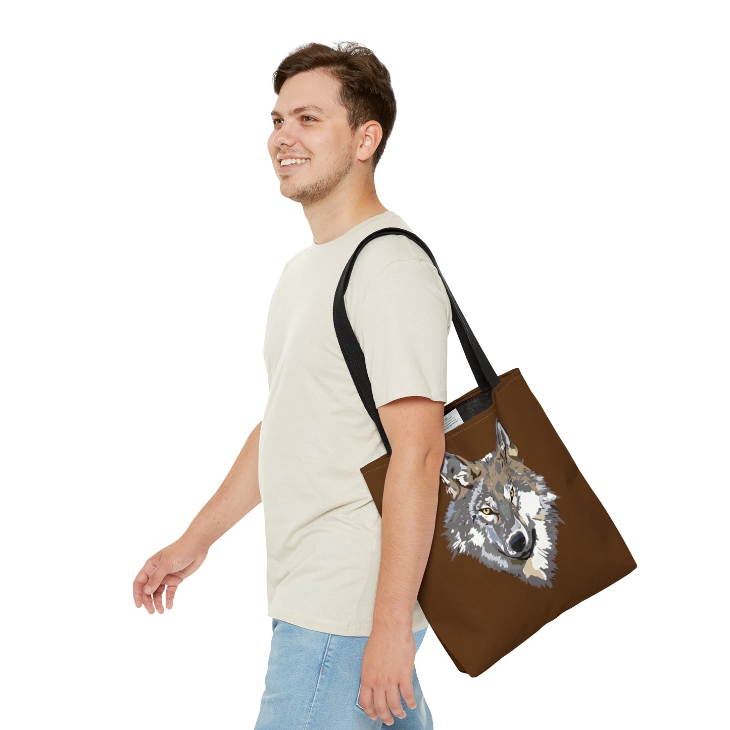 Tote Bag: Wolves Brown