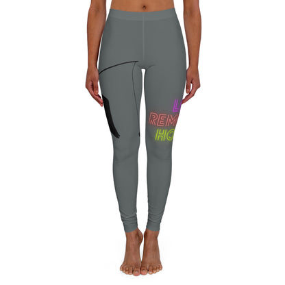 Women's Spandex Leggings: Fishing Dark Grey