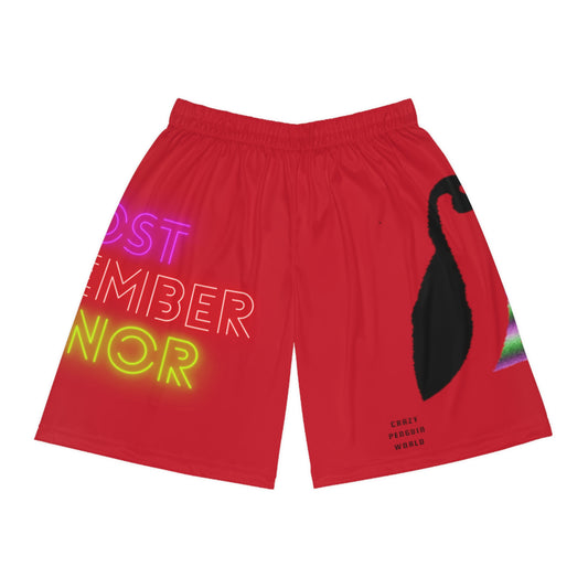 Basketball Shorts: Lost Remember Honor Dark Red