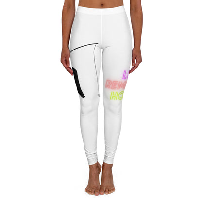 Women's Spandex Leggings: Fishing White