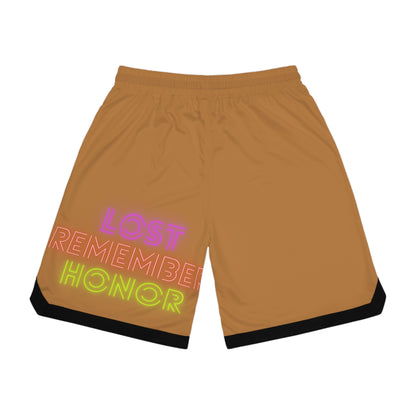 Basketball Rib Shorts: Crazy Penguin World Logo Lite Brown