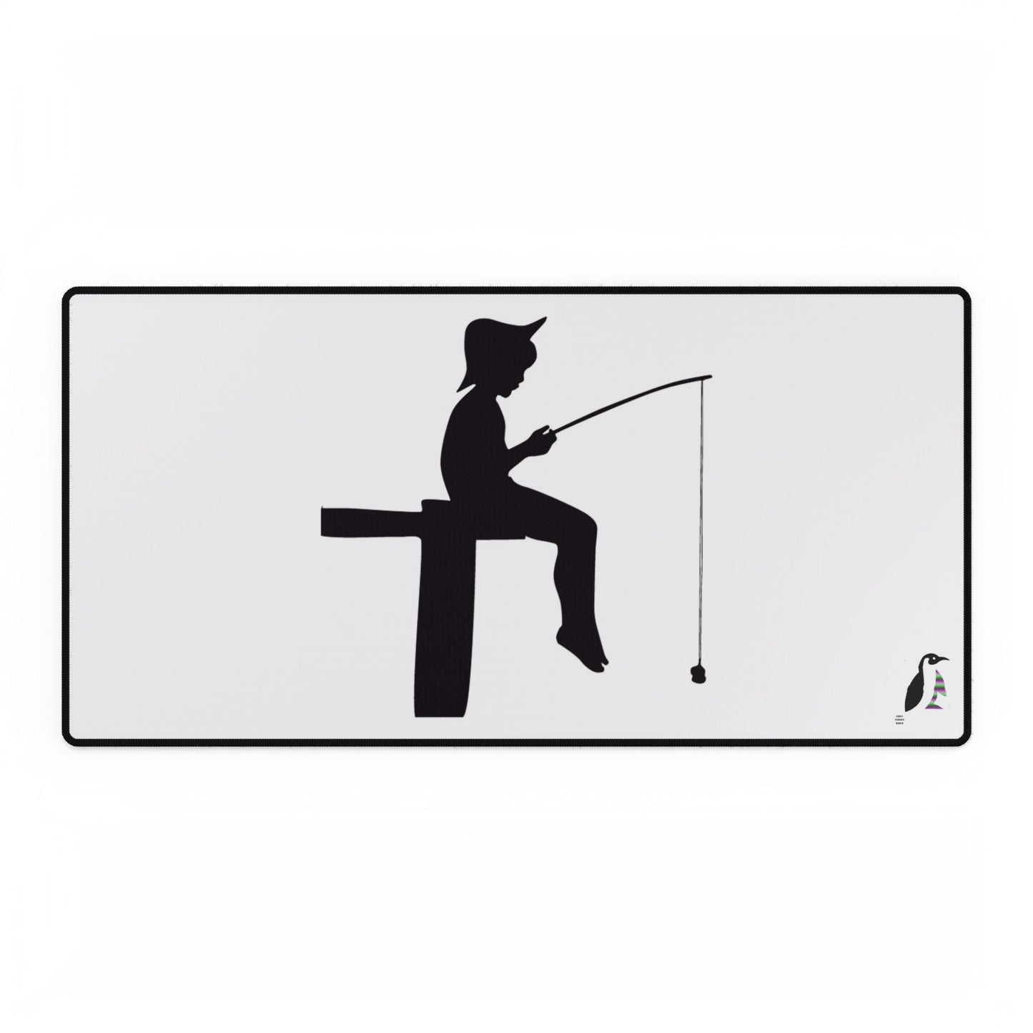 Desk Mats: Fishing White