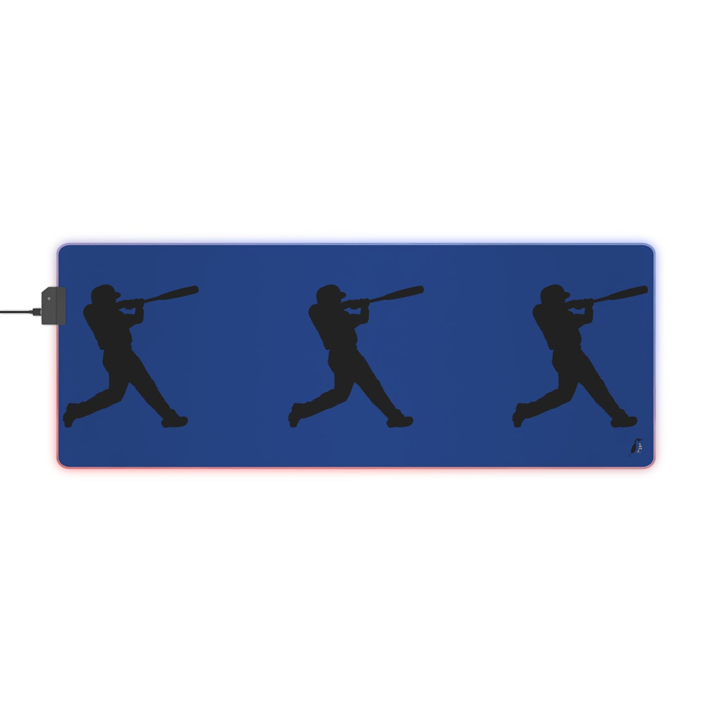 LED Gaming Mouse Pad: Baseball Dark Blue