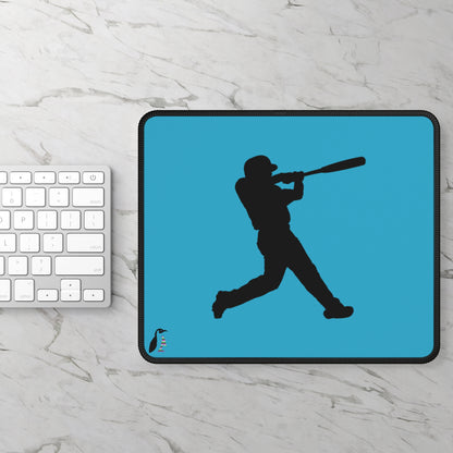 Gaming Mouse Pad: Baseball Turquoise