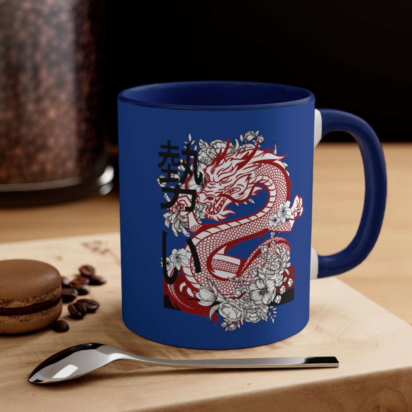 Accent Coffee Mug, 11oz: Dragons Dark Blue