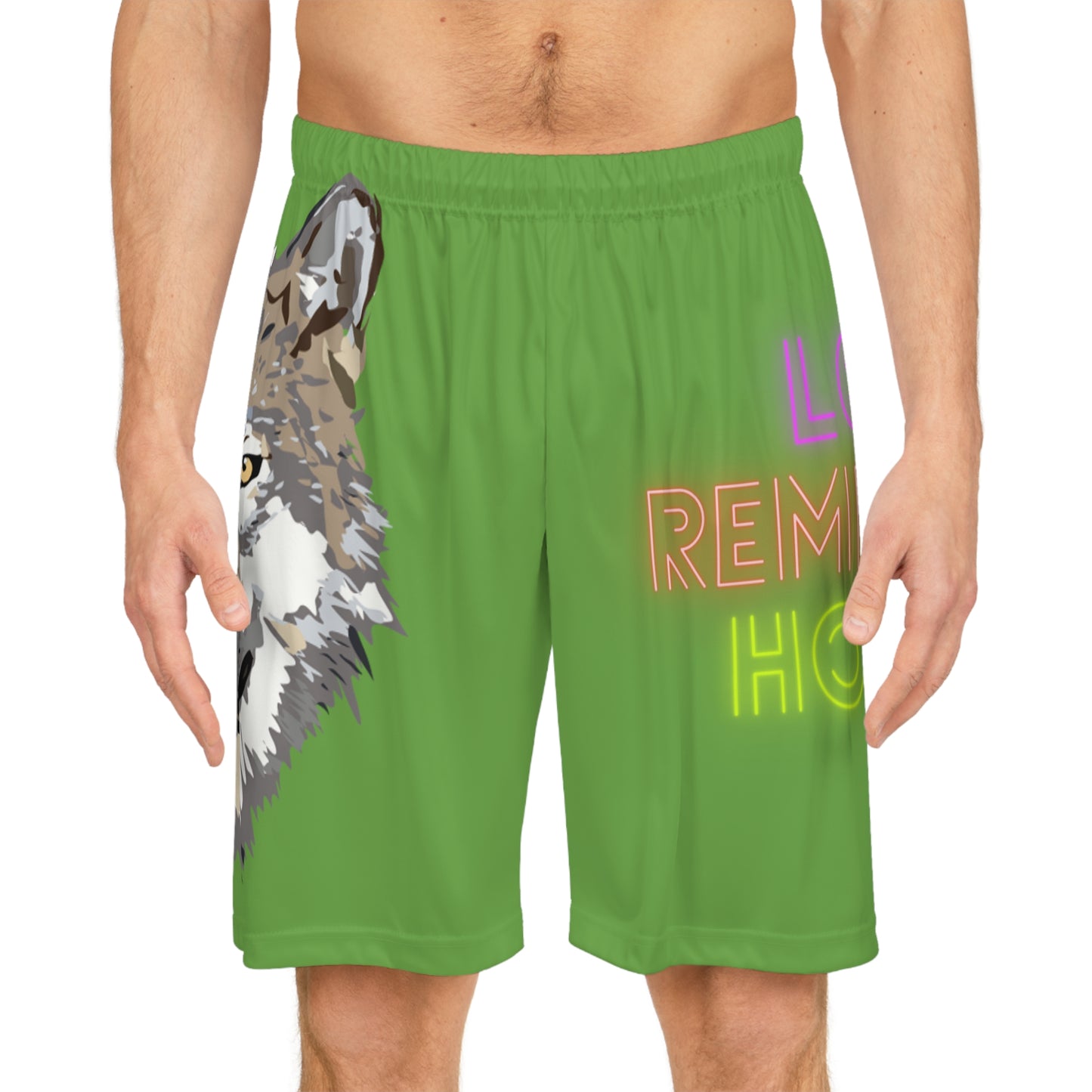 Basketball Shorts: Wolves Green