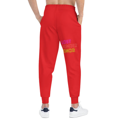 Athletic Joggers: Crazy Penguin World Logo Red