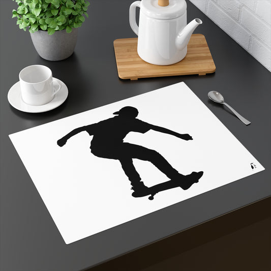 Placemat, 1pc: Skateboarding White