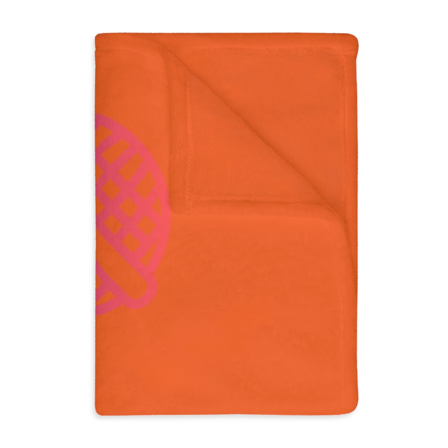 Velveteen Minky Blanket (Two-sided print): Music Orange