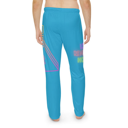 Men's Pajama Pants: Bowling Turquoise