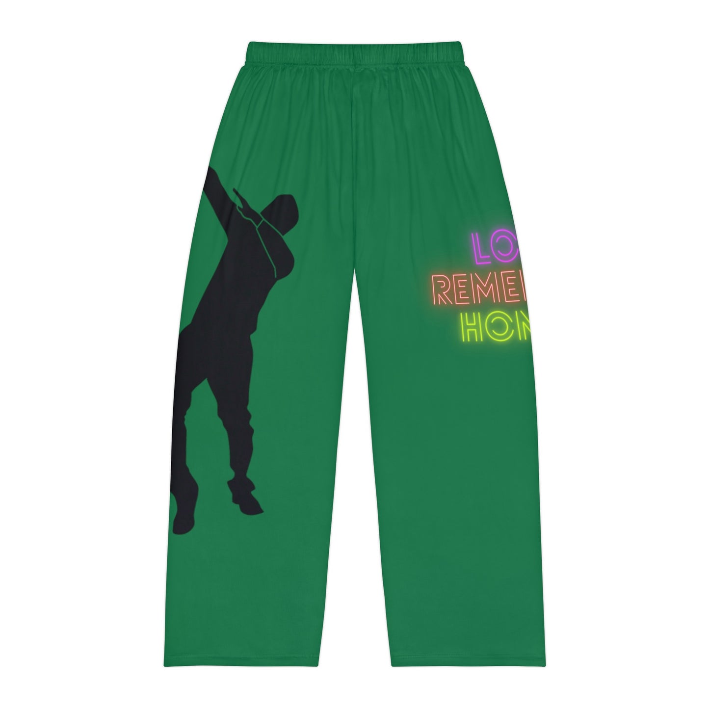 Men's Pajama Pants: Dance Dark Green