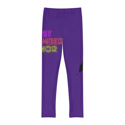 Youth Full-Length Leggings: Lost Remember Honor Purple