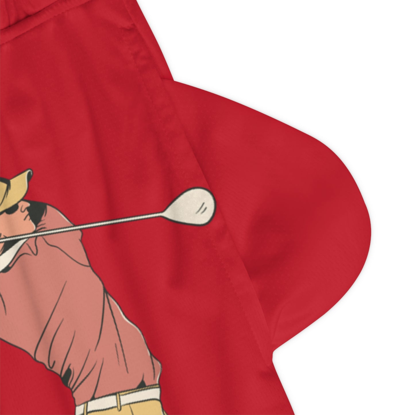 Basketball Rib Shorts: Golf Dark Red