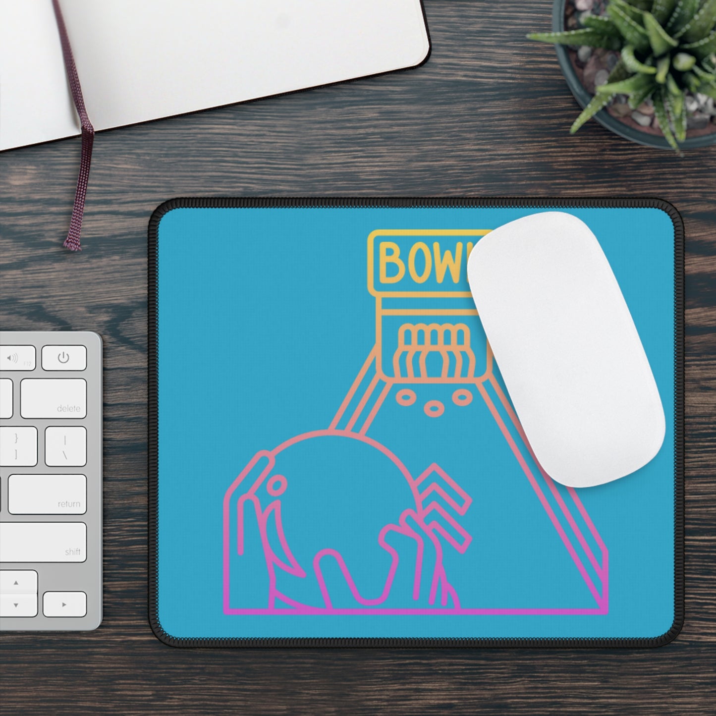 Gaming Mouse Pad: Bowling Turquoise