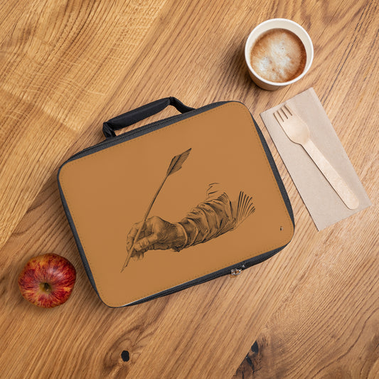 Lunch Bag: Writing Lite Brown