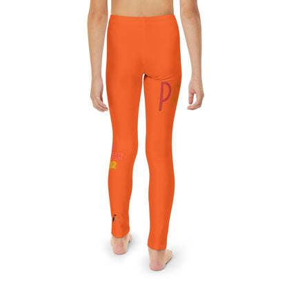 Youth Full-Length Leggings: LGBTQ Pride Orange