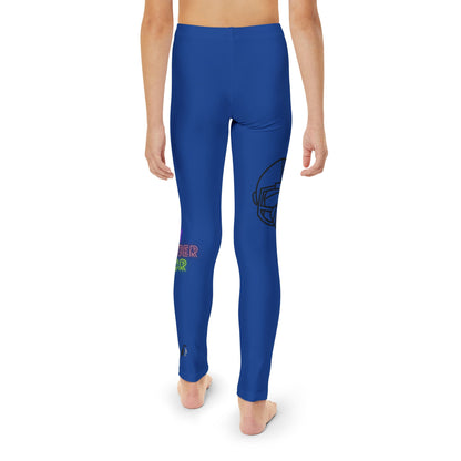 Youth Full-Length Leggings: Football Dark Blue